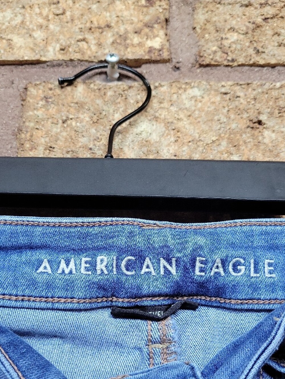 American Eagle High Rise Jegging Cotton Blend Stretch Denim Jeans Size 8 - Picture 2 of 11